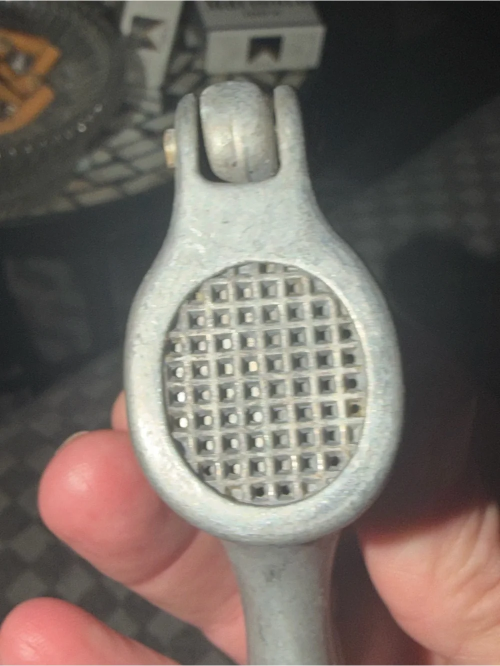 Vintage Metal Gray Nutcracker and Garlic Press - Heavy-Duty Kitchen Tool